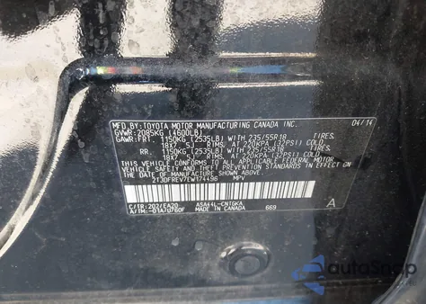 2014 Toyota Rav4 Limited from USA, damaged, VIN 2T3DFREV7EW174496